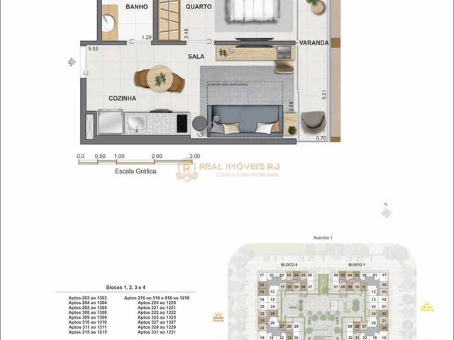 #Real1264 - Apartamento para Venda em Rio de Janeiro - RJ
