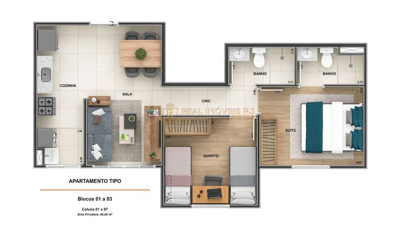 Apartamento, 2 quartos, 49 m² - Foto 7