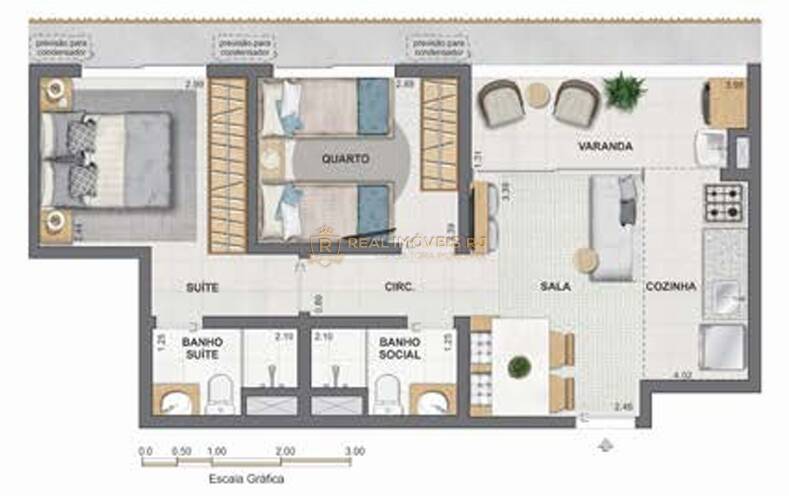 Apartamento, 2 quartos, 52 m² - Foto 7