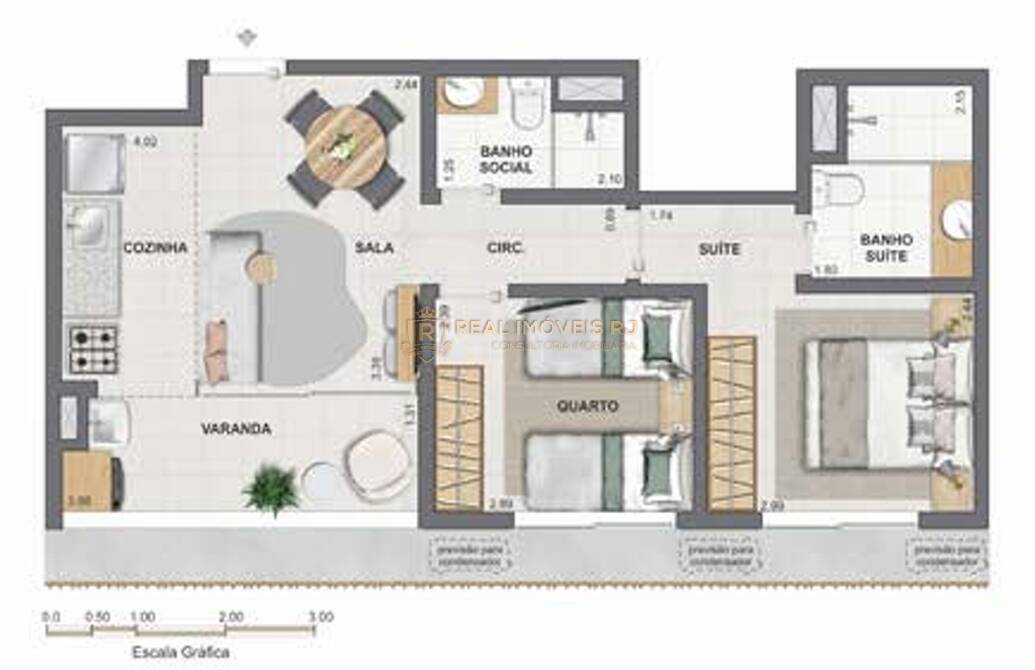 Apartamento, 2 quartos, 52 m² - Foto 6