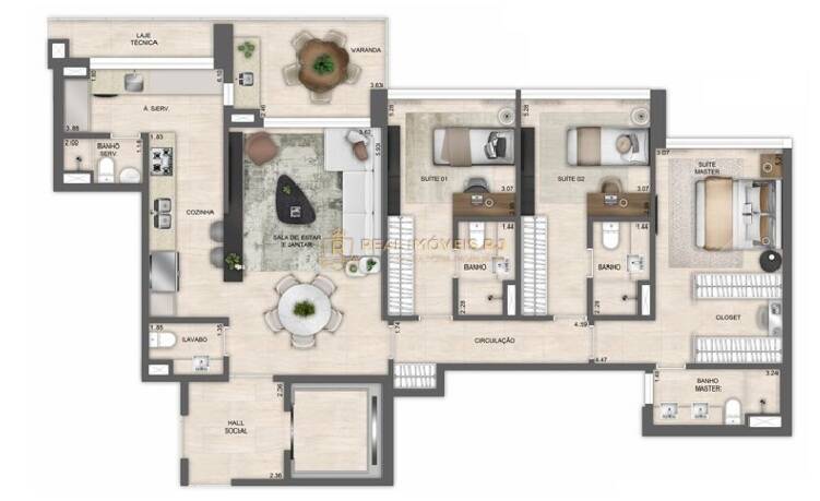Apartamento, 3 quartos, 120 m² - Foto 70